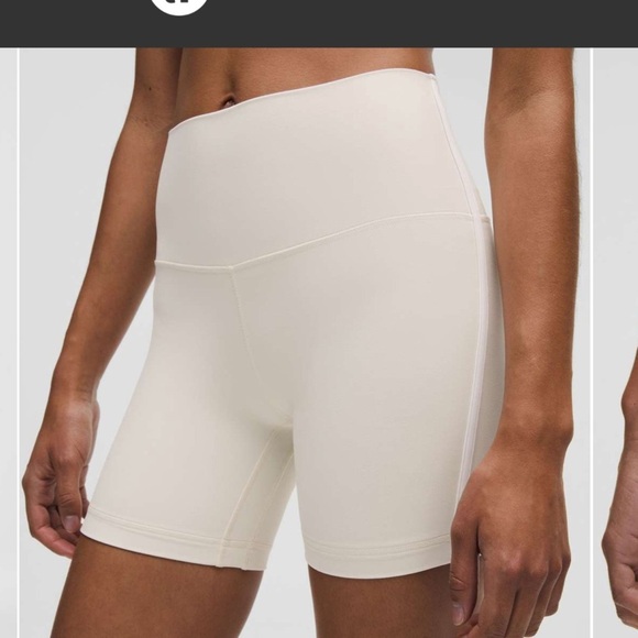 Lululemon🍋Align Side Stripe Light Ivory High-Rise Shorts 6” Size 10 NWT - Picture 5 of 9